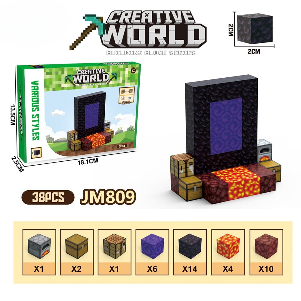 My World Cube Diy Building Blocks Sets Creative 3D Puzzle Kids Toys Building Bricks Building Toy Gifts for Children