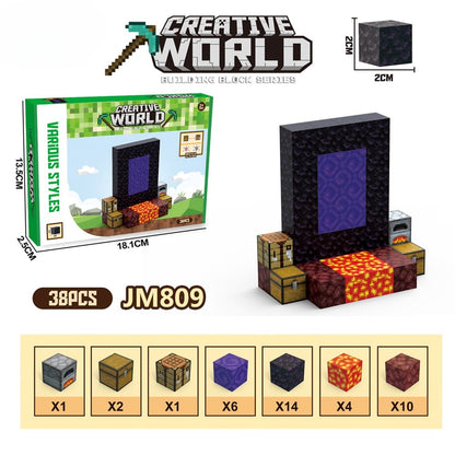 My World Cube Diy Building Blocks Sets Creative 3D Puzzle Kids Toys Building Bricks Building Toy Gifts for Children